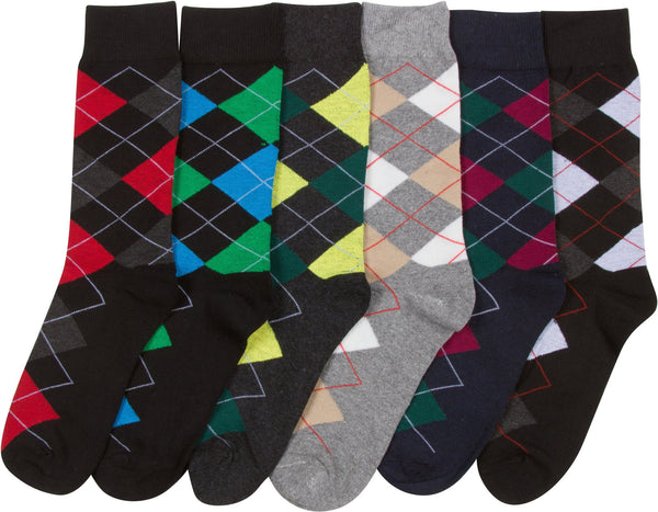 Sakkas Sakkas Men's Classic Patterned Dress Socks Value 6-Pack