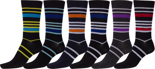 Sakkas Sakkas Men's Classic Patterned Dress Socks Value 6-Pack
