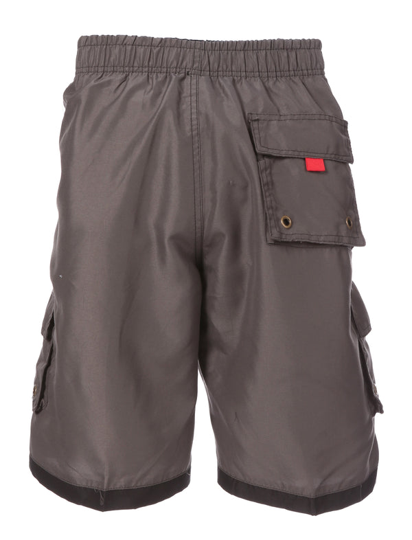 Sakkas Sakkas Mens Contrast Stripes Skate Surf Board Short / Swim Trunks