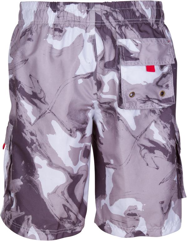 Sakkas Sakkas Mens Multi Color Wave Design Skate Surf Board Short / Swim Trunks