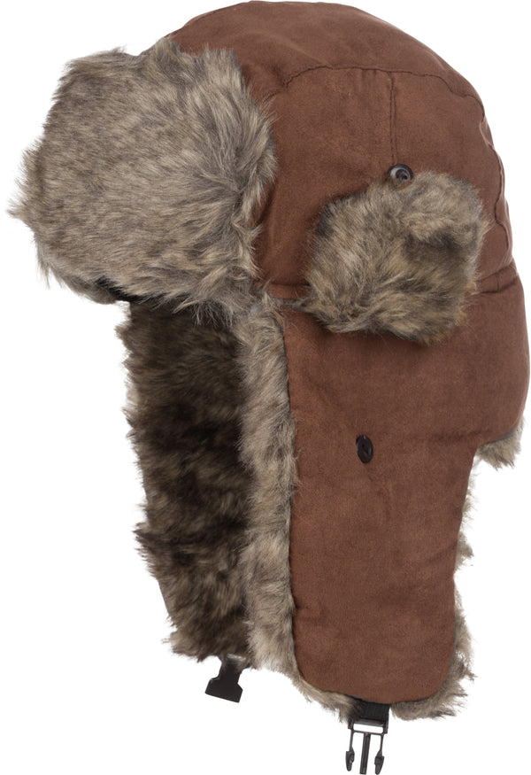 Sakkas Sakkas Morgan Trapper Hat Ushanka Trooper Unisex Winter Faux Fur Ear Flap With Chin Strap Warm Ski Snowboard Hunting Cap