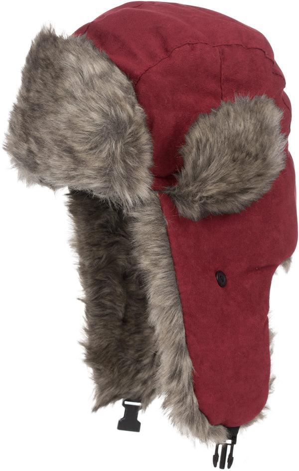 Sakkas Sakkas Morgan Trapper Hat Ushanka Trooper Unisex Winter Faux Fur Ear Flap With Chin Strap Warm Ski Snowboard Hunting Cap