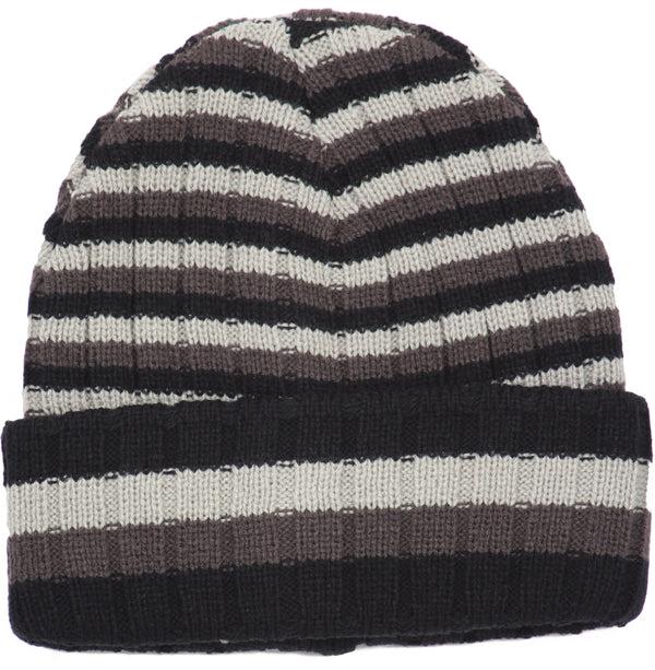 Sakkas Sakkas Sam Unisex Ribbed Stripe Beanie Cap