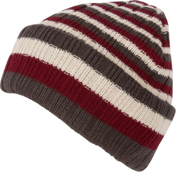 Sakkas Sakkas Sam Unisex Ribbed Stripe Beanie Cap