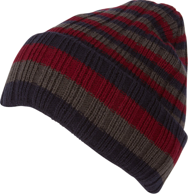 Sakkas Sakkas Sam Unisex Ribbed Stripe Beanie Cap