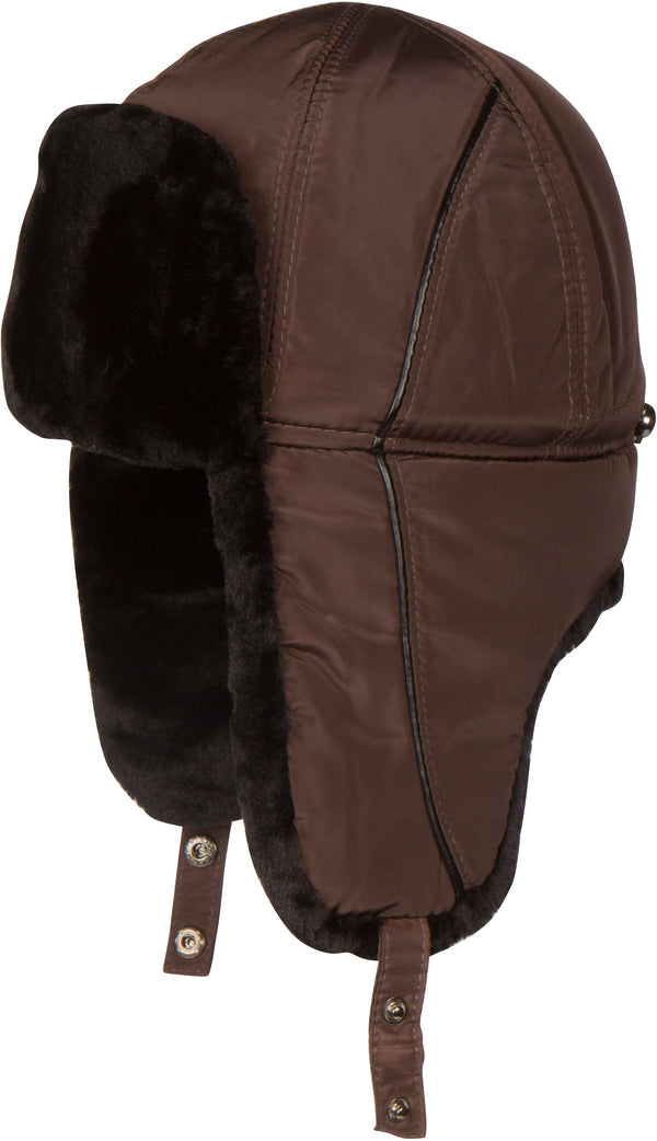 Sakkas Sakkas Victor Unisex Adjustable Warm Russian Aviator Trooper Trapper Ushanka Hat Faux Mink Fur And Nylon Cold Weather Outdoor