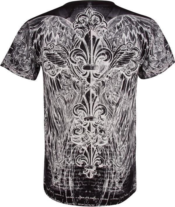 Sakkas Sakkas Vines And Fleur De Lis V-Neck Mens T-Shirt