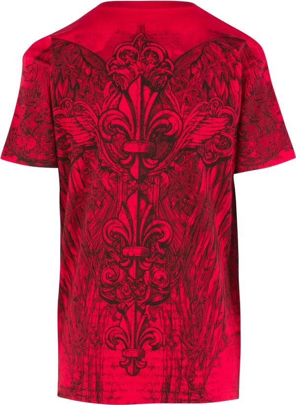 Sakkas Sakkas Vines And Fleur De Lis V-Neck Mens T-Shirt