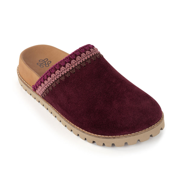 Sakroots Bolinas Lug Sole Clog Black Cherry Seminyak
