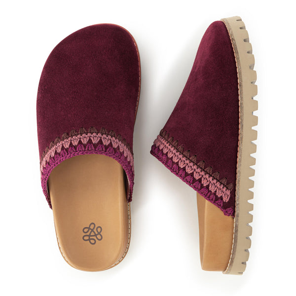 Sakroots Bolinas Lug Sole Clog Black Cherry Seminyak