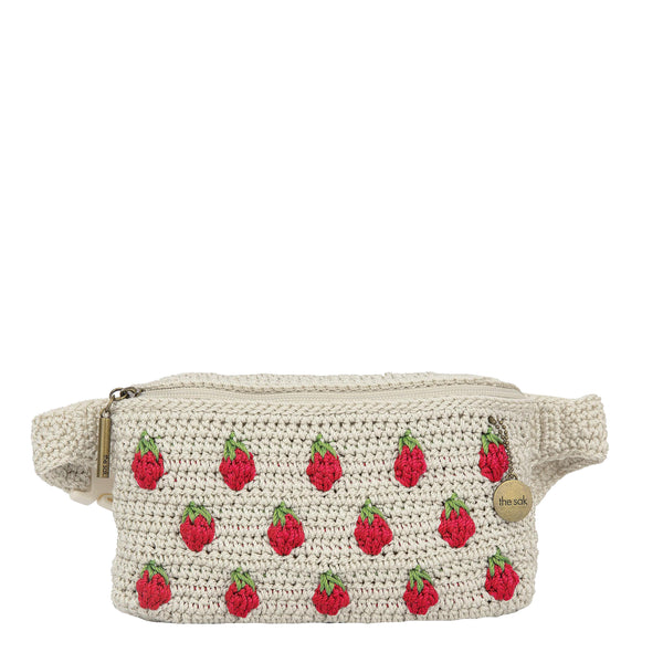 sakroots Caraway Small Belt Bag Natural Strawberries