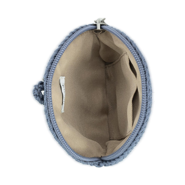 Sakroots Circle Coin Pouch Maritime Indigo Suede Heart