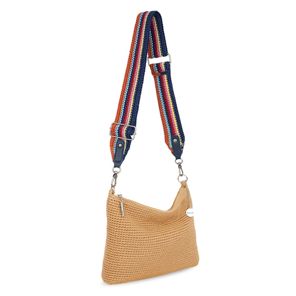 Sakroots Crochet Crossbody Strap Indigo Multi Stripe