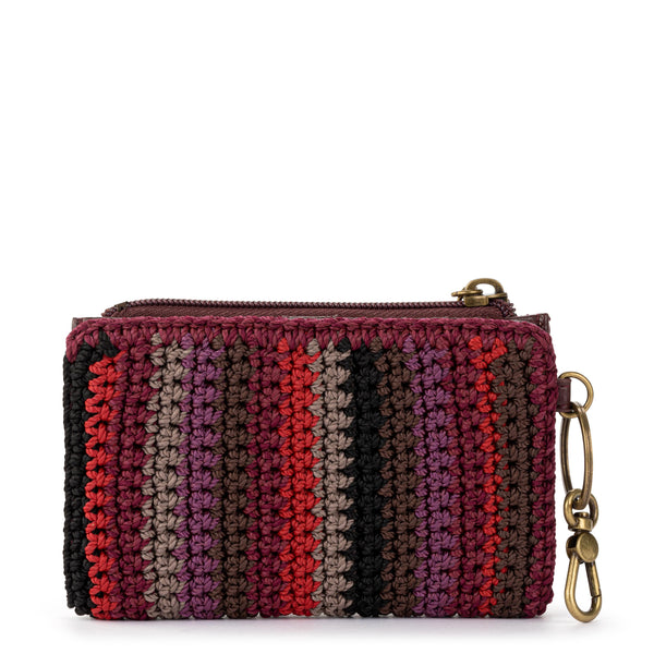 Sakroots Encino Essential Wallet Black Cherry Stripe