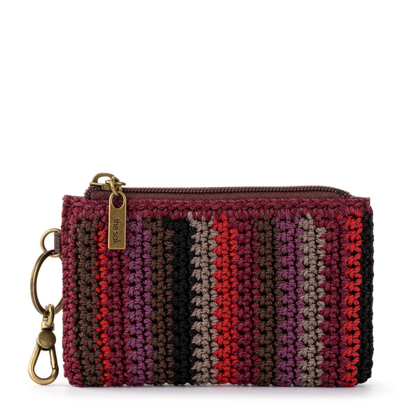 sakroots Encino Essential Wallet Black Cherry Stripe