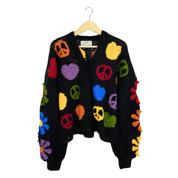 sakroots Haven Oversized Cardigan Black Peace And Love