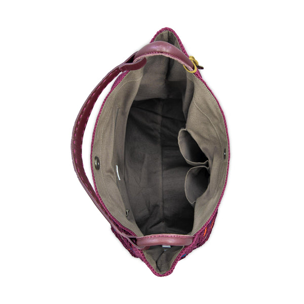 Sakroots Los Feliz Large Tote Black Cherry Multi Flower