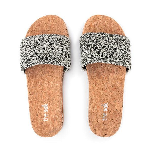 sakroots Mendocino Slide Sandal Moonlight Static Medallion