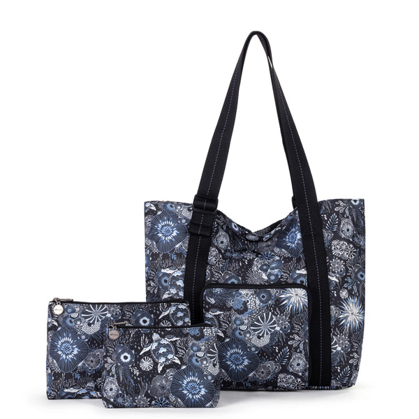 Sakroots On The Go 21" Spinner Luggage Bundle Midnight Seascape