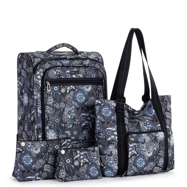 sakroots On The Go 21" Spinner Luggage Bundle Midnight Seascape