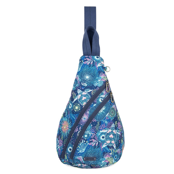 sakroots On The Go Sling Backpack Royal Blue Seascape