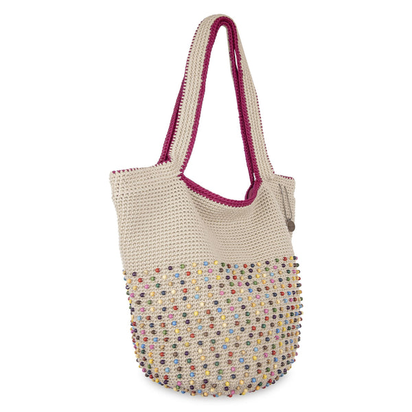 Sakroots 120 Tote Ecru Multi Beads
