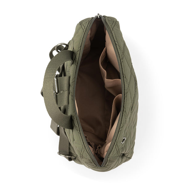 Sakroots Arlo Backpack Olive Diamond Quilted