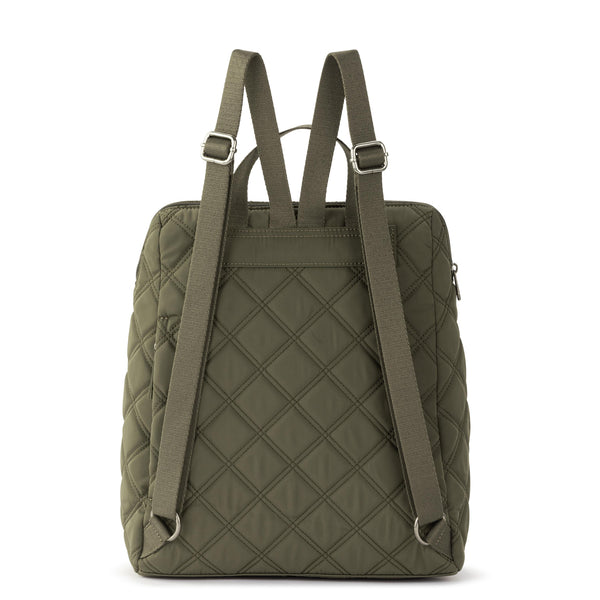 Sakroots Arlo Backpack Olive Diamond Quilted
