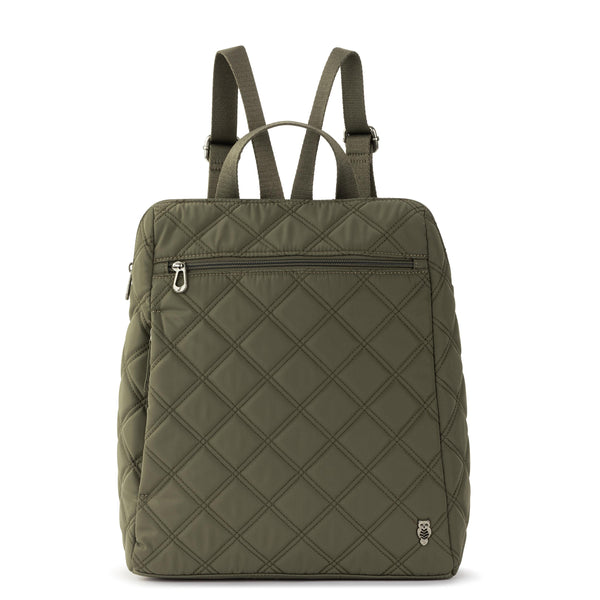 sakroots Arlo Backpack Olive Diamond Quilted