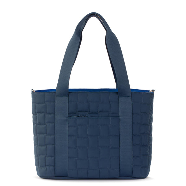 sakroots Arlo Large Tote Indigo Woven Quilted