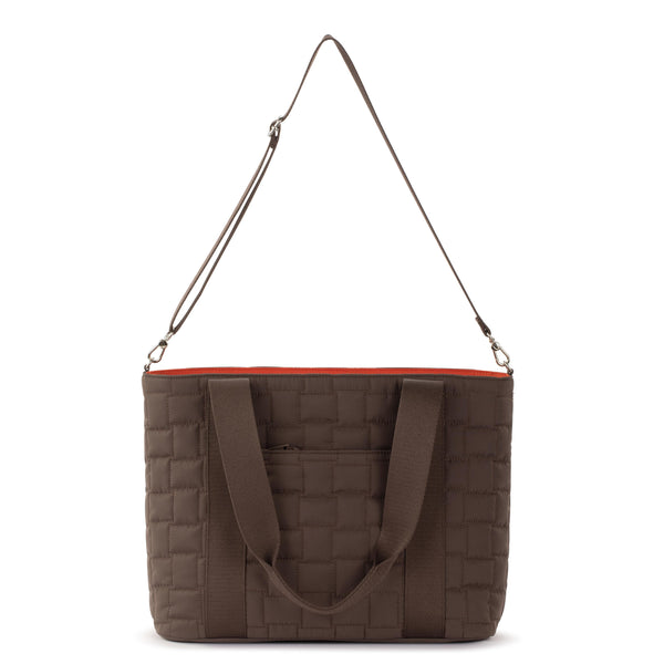Sakroots Arlo Large Tote Mahogany Woven Quilted