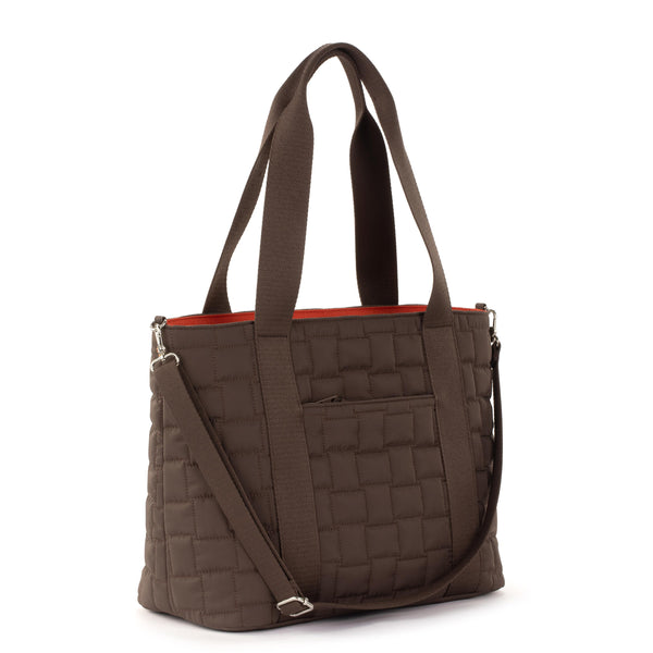 Sakroots Arlo Large Tote Mahogany Woven Quilted