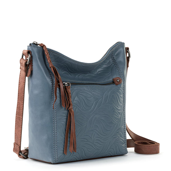 Sakroots Ashland Crossbody Maritime Wave Embossed