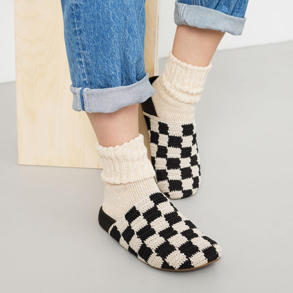 Sakroots Bolinas Clog Black Check