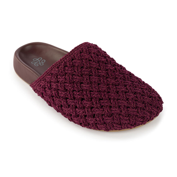 Sakroots Bolinas Clog Black Cherry Cozy Weave