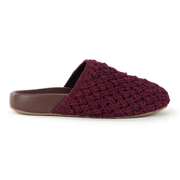 Sakroots Bolinas Clog Black Cherry Cozy Weave