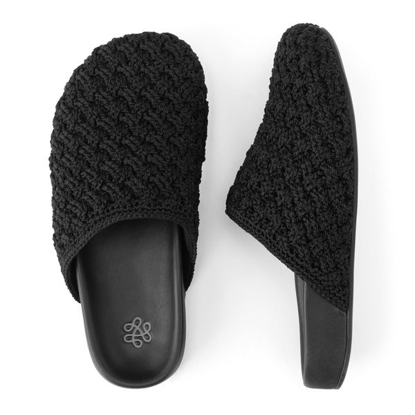 Sakroots Bolinas Clog Black Cozy Weave