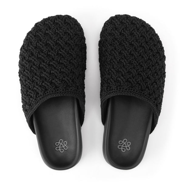 sakroots Bolinas Clog Black Cozy Weave