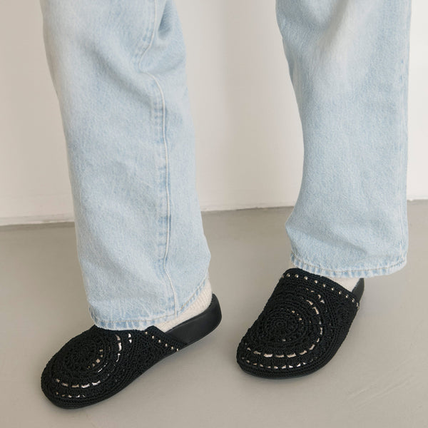 Sakroots Bolinas Clog Black Medallion
