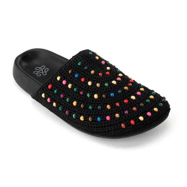 Sakroots Bolinas Clog Black Multi Beads
