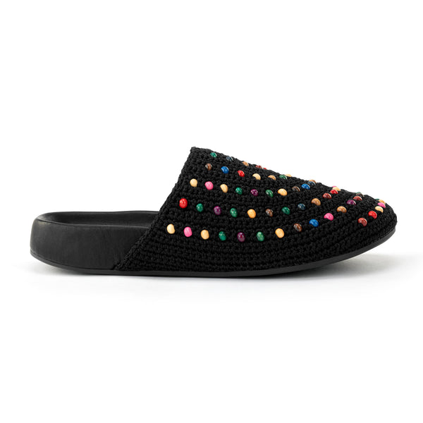 Sakroots Bolinas Clog Black Multi Beads