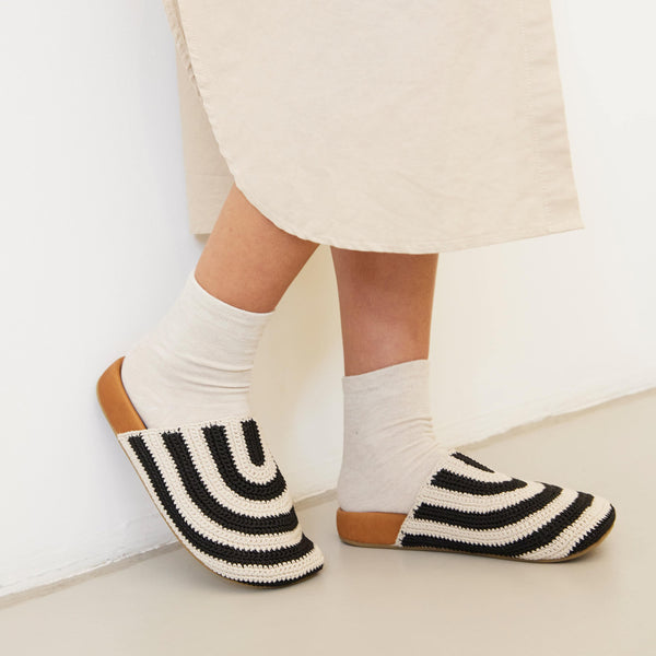 Sakroots Bolinas Clog Black Stripe