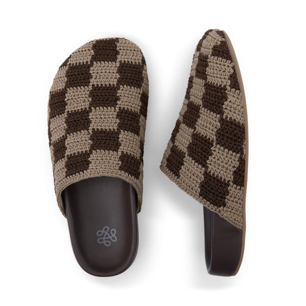 Sakroots Bolinas Clog Brown Check
