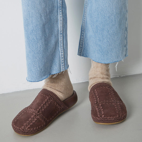 Sakroots Bolinas Clog Mahogany Suede Patch