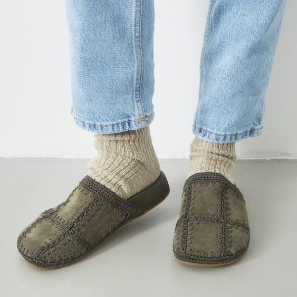 Sakroots Bolinas Clog Moss Suede Patch