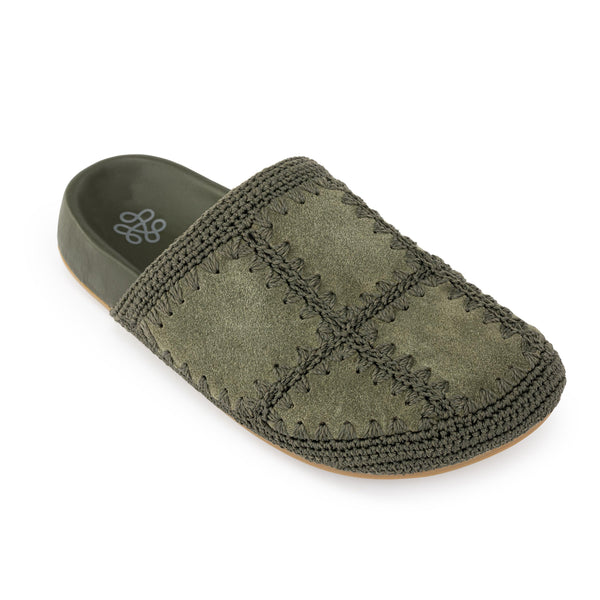 Sakroots Bolinas Clog Moss Suede Patch