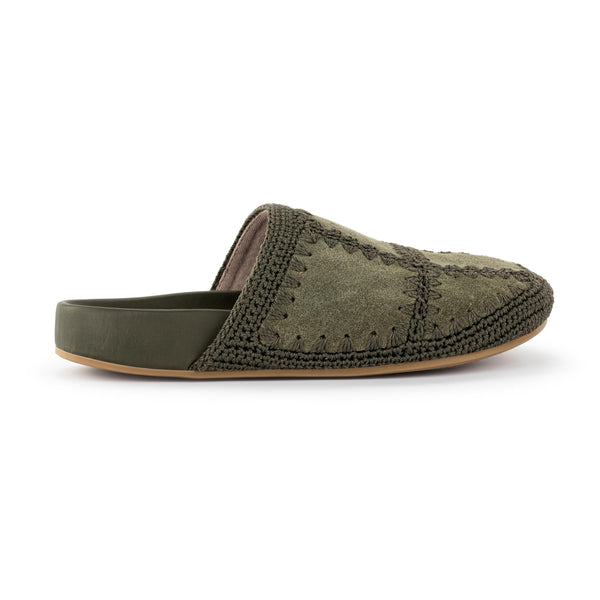 Sakroots Bolinas Clog Moss Suede Patch