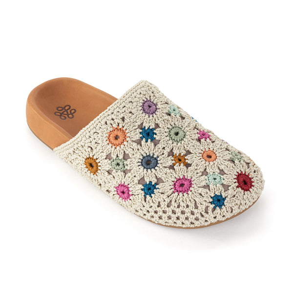 Sakroots Bolinas Clog Natural Multi Flowers