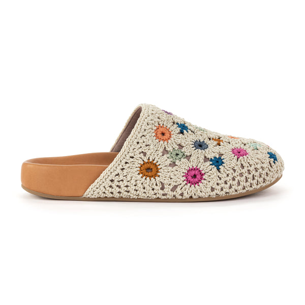Sakroots Bolinas Clog Natural Multi Flowers