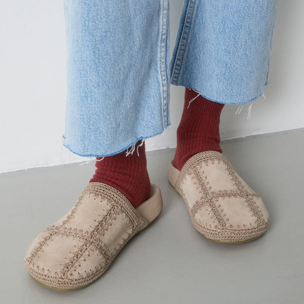 Sakroots Bolinas Clog Sand Suede Patch